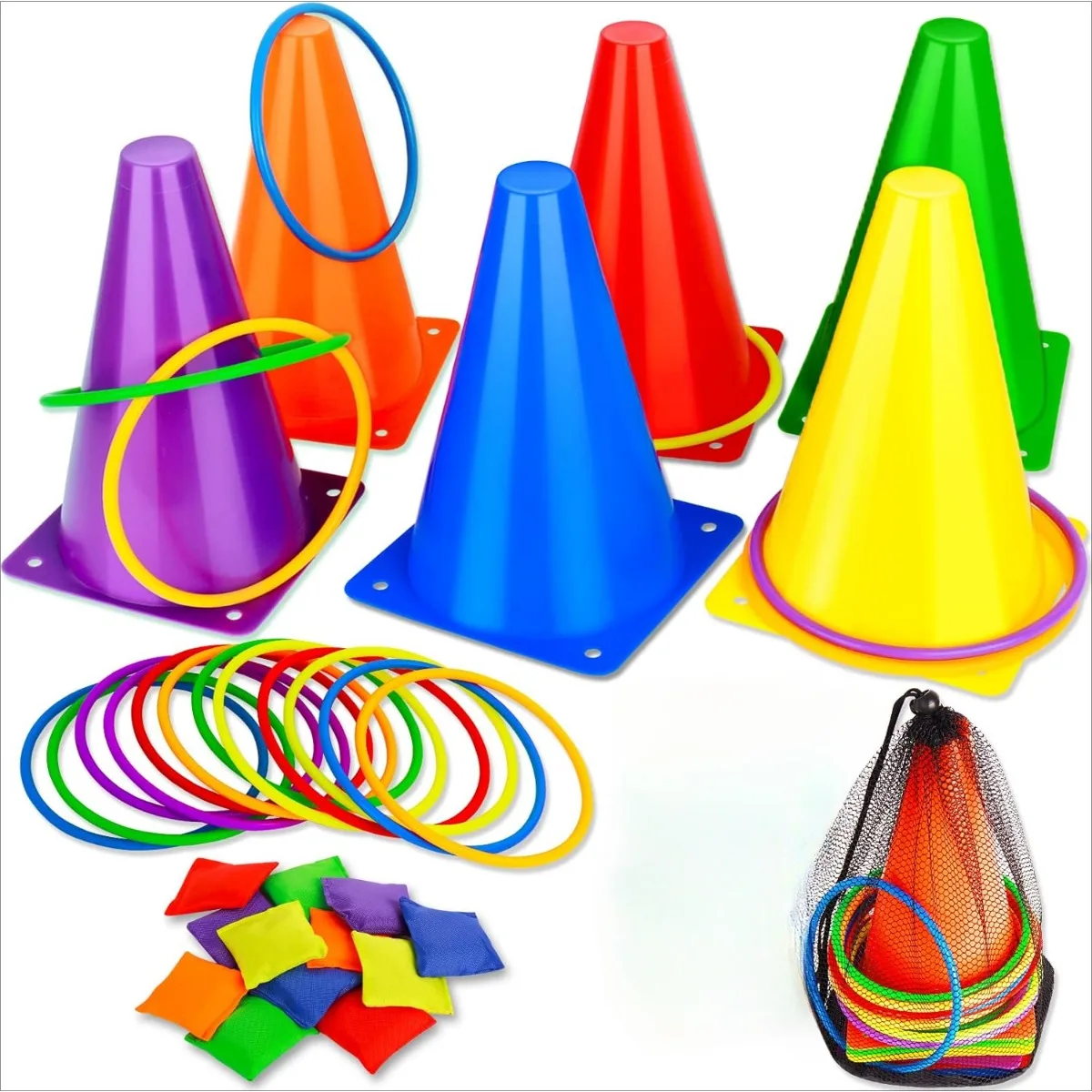 3 in 1 Soft Plastic Cones Bean - مراجعة Cornhole Board Set وسعره