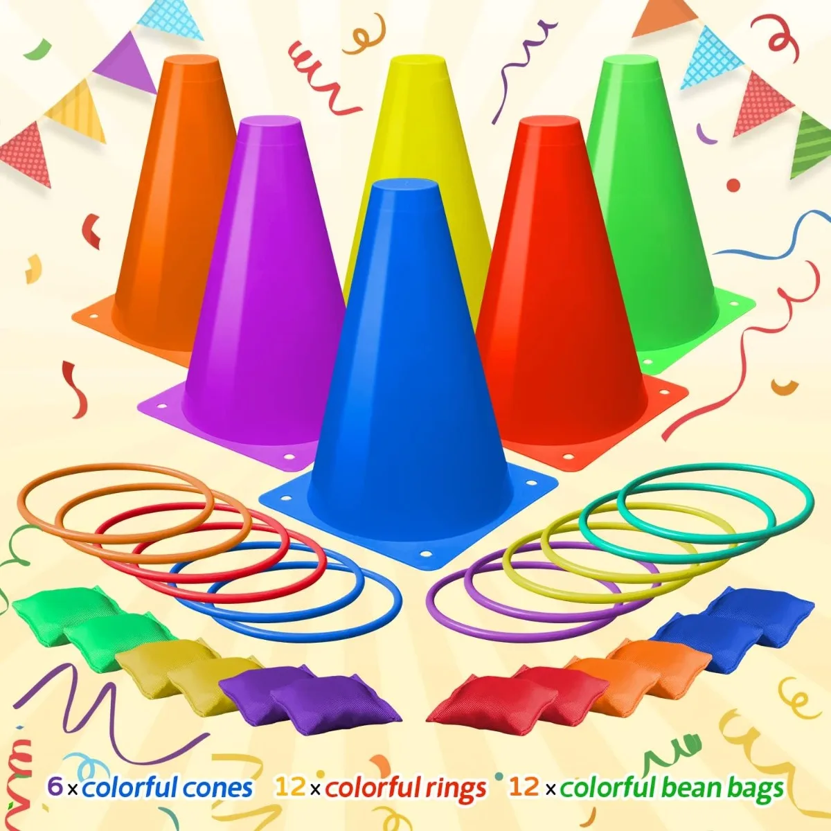 3 in 1 Soft Plastic Cones Bean - مراجعة Cornhole Board Set وسعره