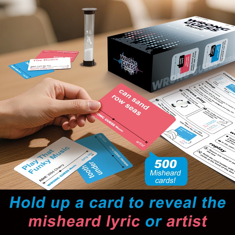 500 Funny Music Lyrics Cards P - مراجعة Party Games Quotes وسعره